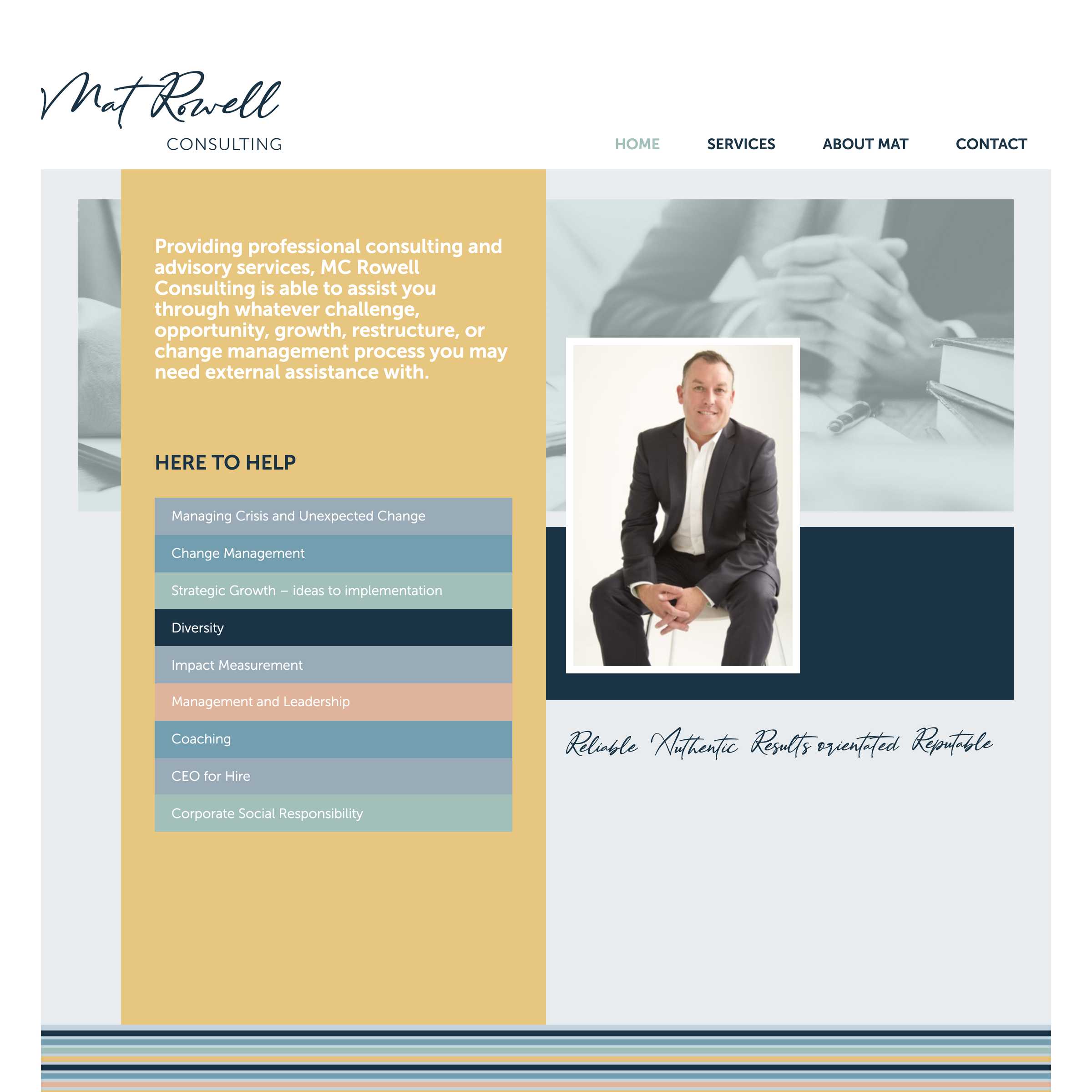 Screenshot of the Mat Rowell project