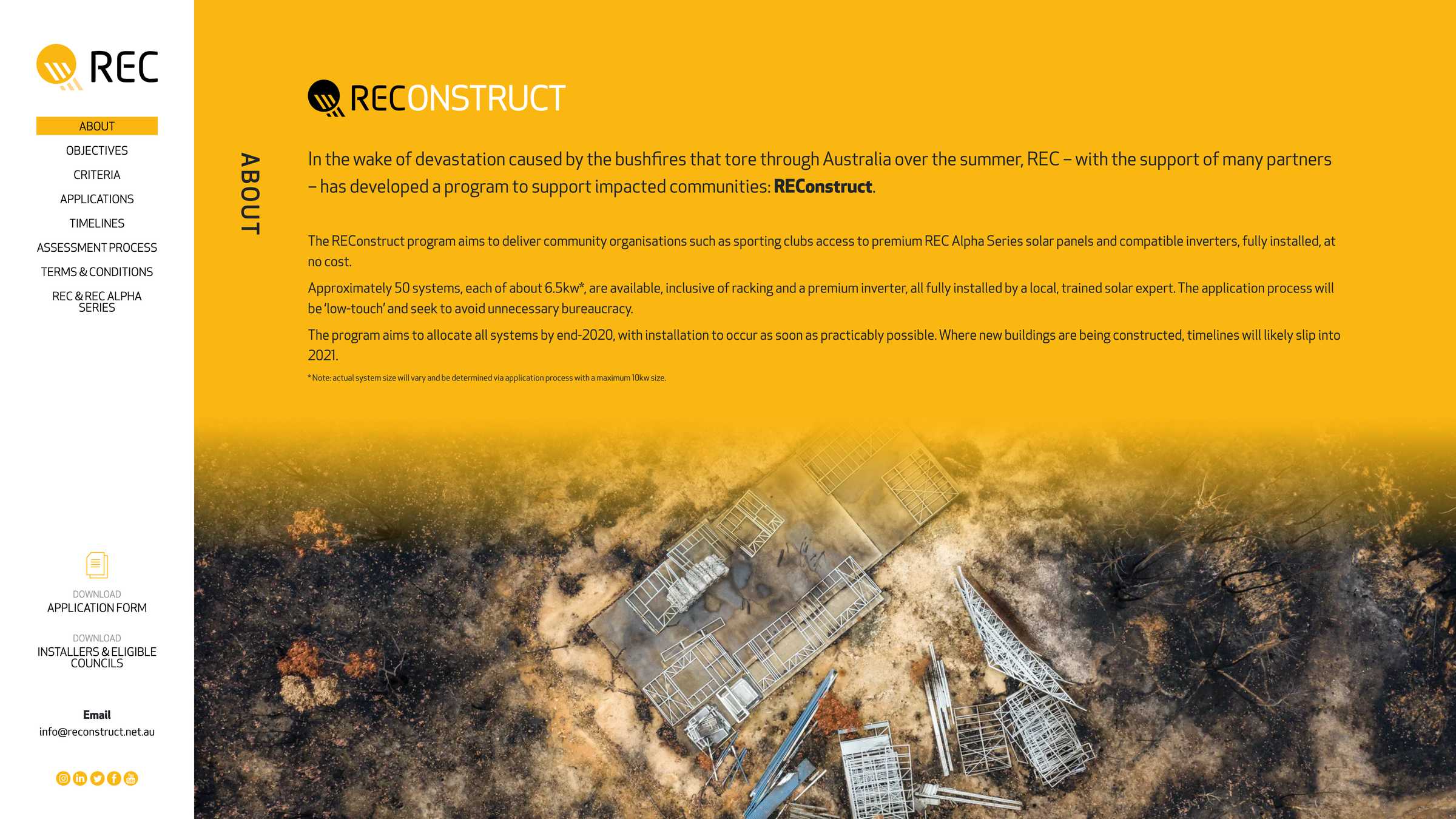 Screenshot of the REConstruct project on a desktop computer
