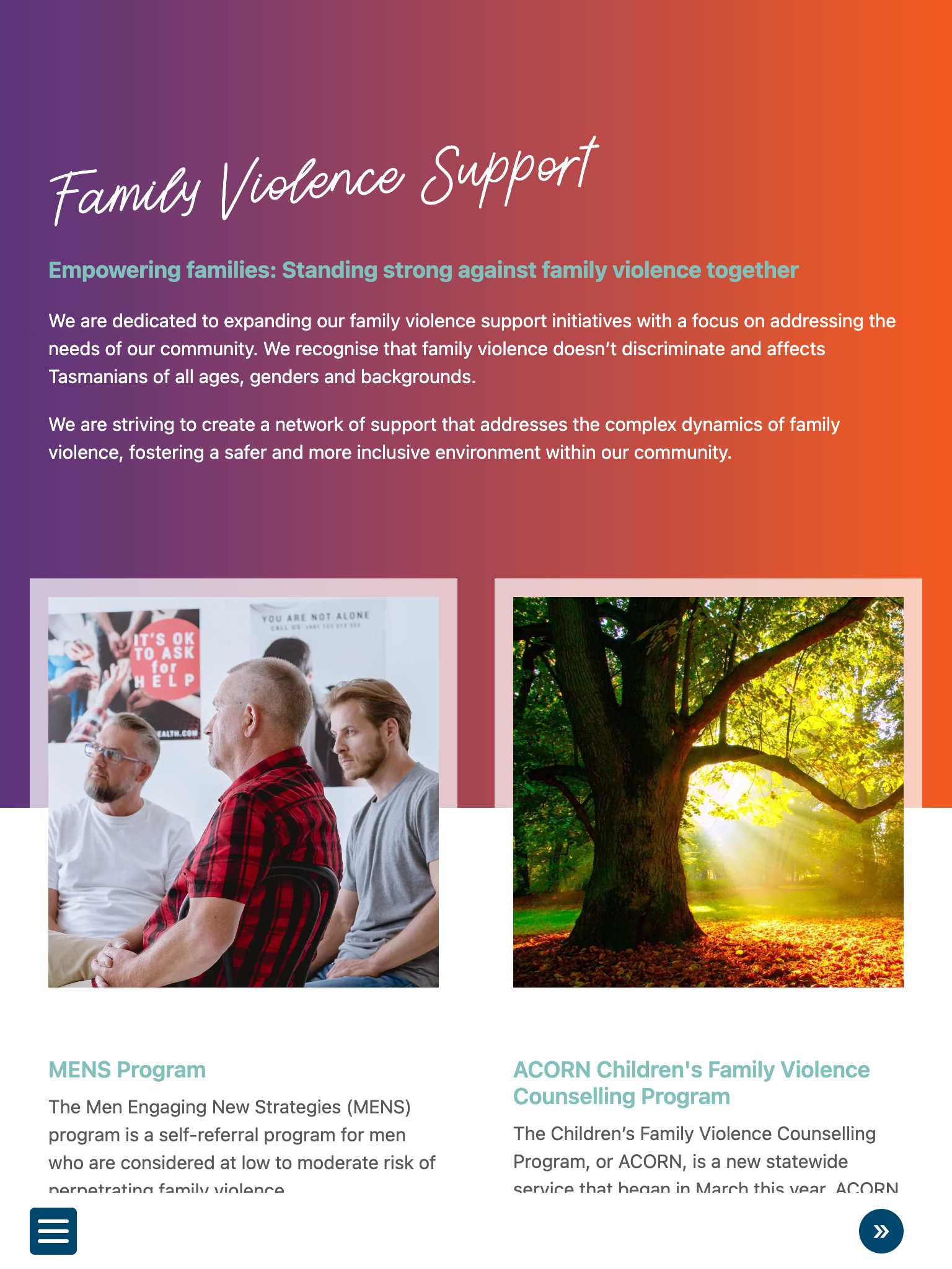 Screenshot of the Relationships Australia Tasmania Annual Report 2022-2023 project on an tablet