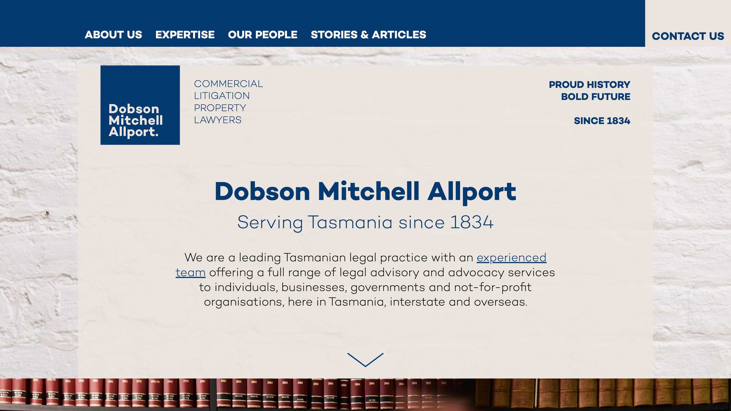 Screenshot of the Dobson Mitchell Allport project on a desktop computer