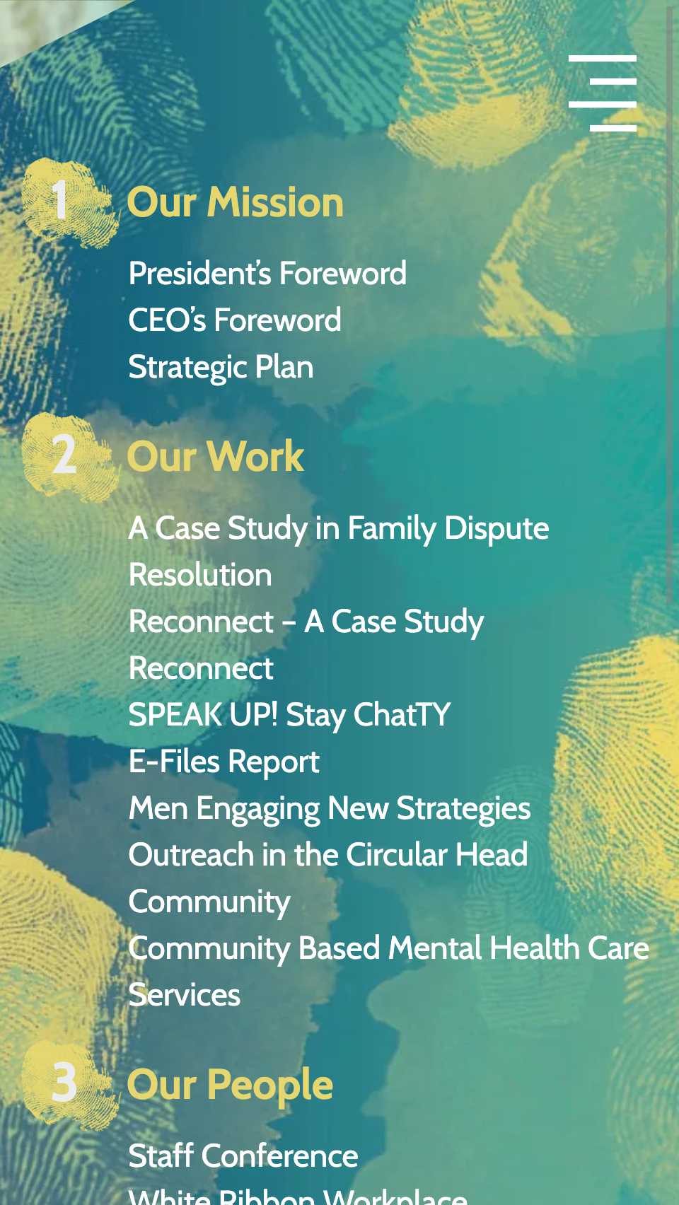 Screenshot of the Relationships Australia Tasmania Annual Report 2017-2018 project on a phone