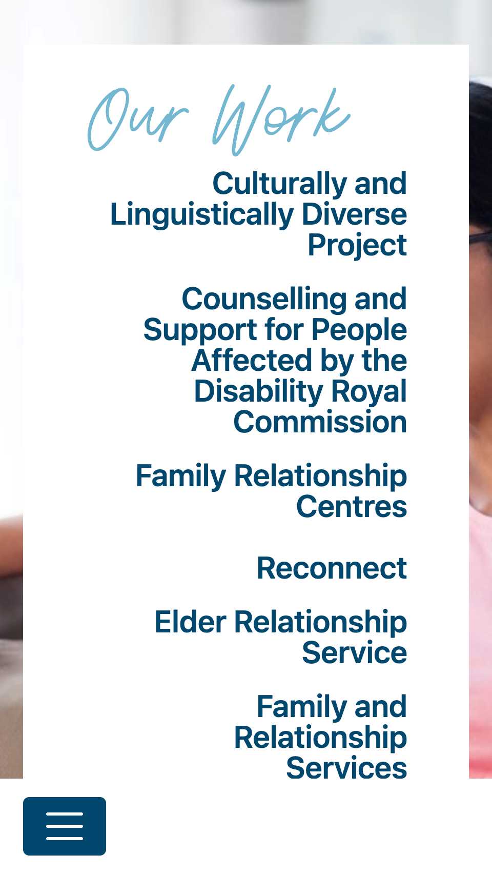 Screenshot of the Relationships Australia Tasmania Annual Report 2020-2021 project on a phone