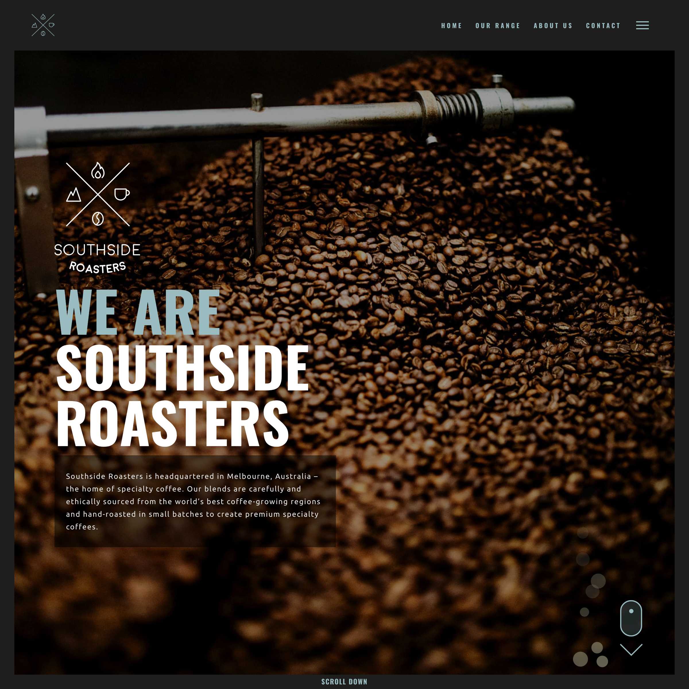Screenshot of the Southside Roasters project